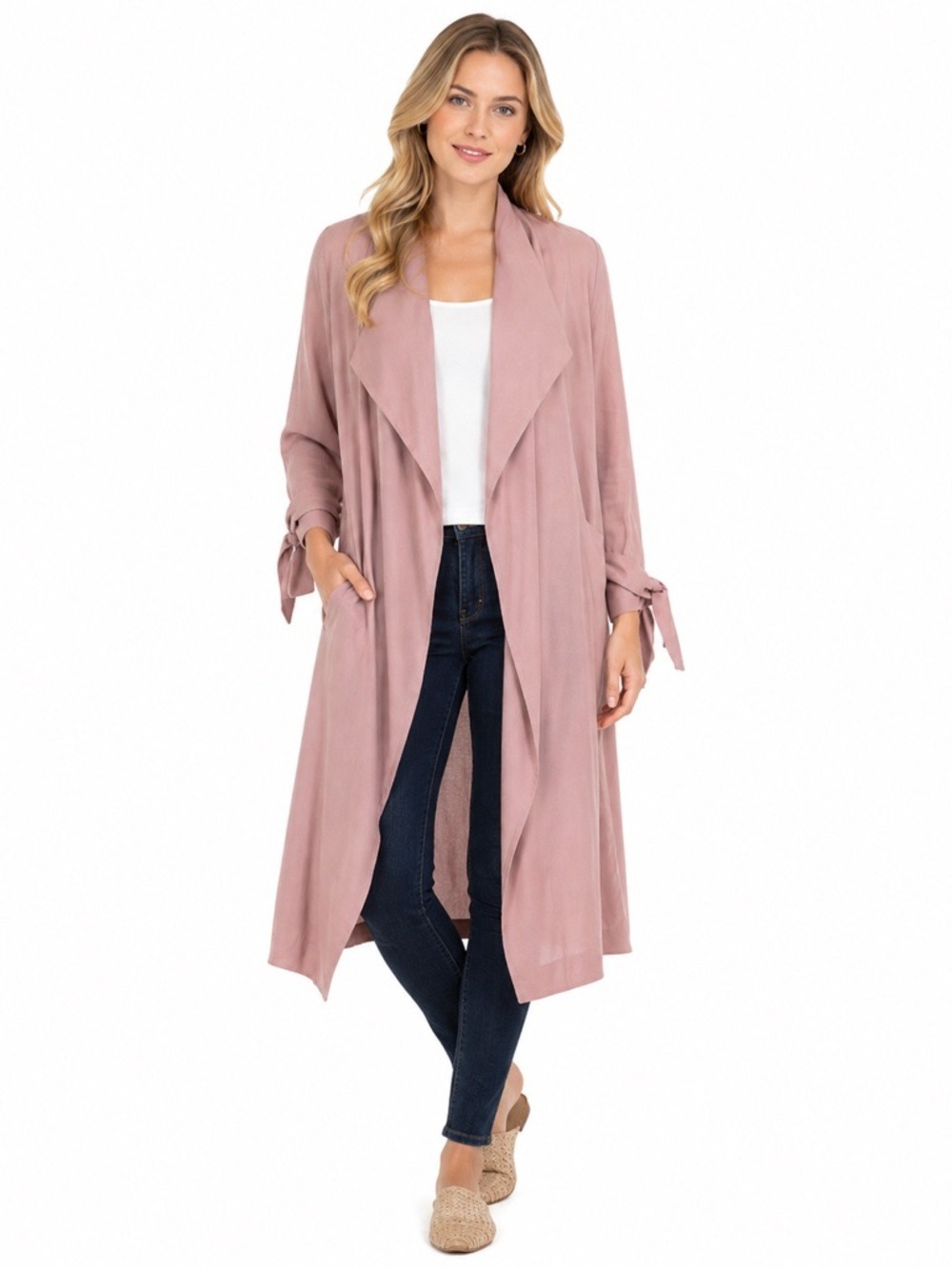 Express Pink XS Pink Open Cascade Lightweight Casual Car Jacket Coat